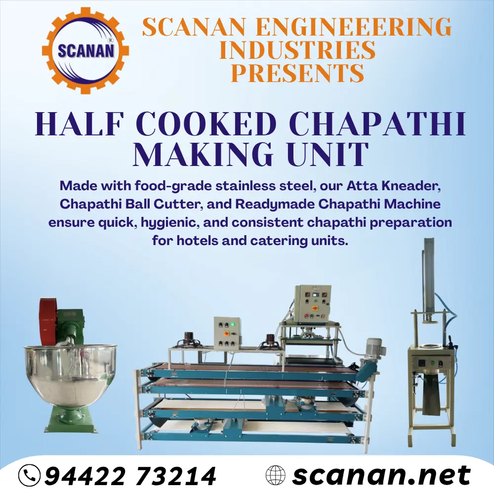 Half Cooked Chapathi Making Unit